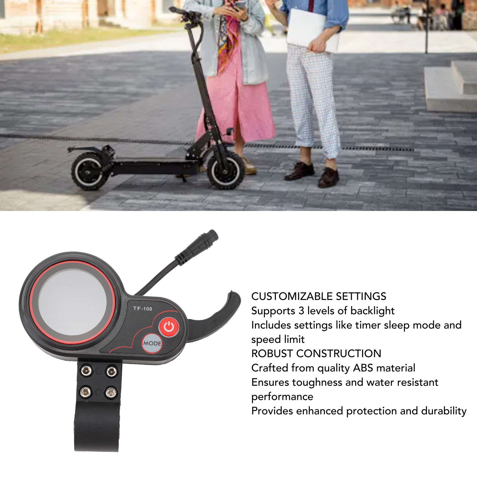 Scooter Electric - หน้าจอ LCD สำหรับสกู๊ตเตอร์ไฟฟ้า 48V TF 100