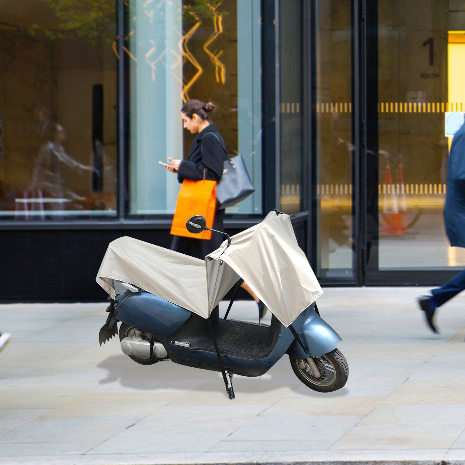 ผ้าคลุมสกู๊ตเตอร์กันน้ำขนาดใหญ - Electric Scooter Rain Cover บทวิจารณ์และราคา
