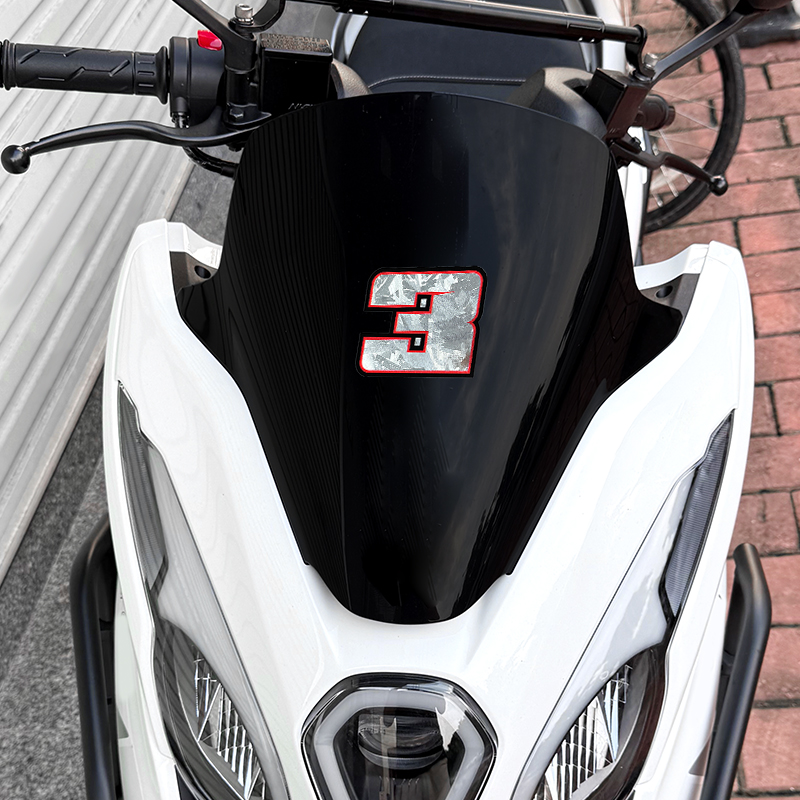 สติ๊กเกอร์ตัวเลขอารบิกสีเงินคา - Scooter Helmet Set บทวิจารณ์และราคา